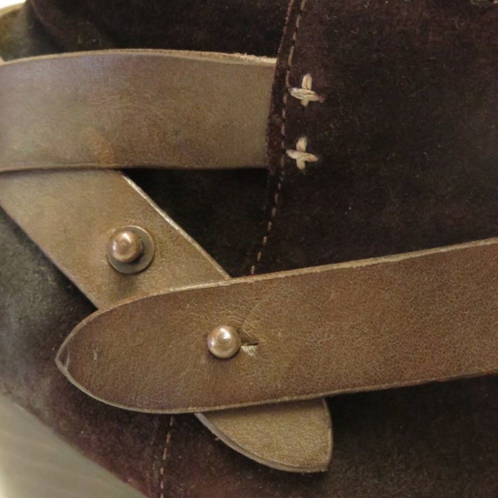 Rag & Bone Harrow Ankle Boot Dark Burgundy Brown - Picture 8 of 8